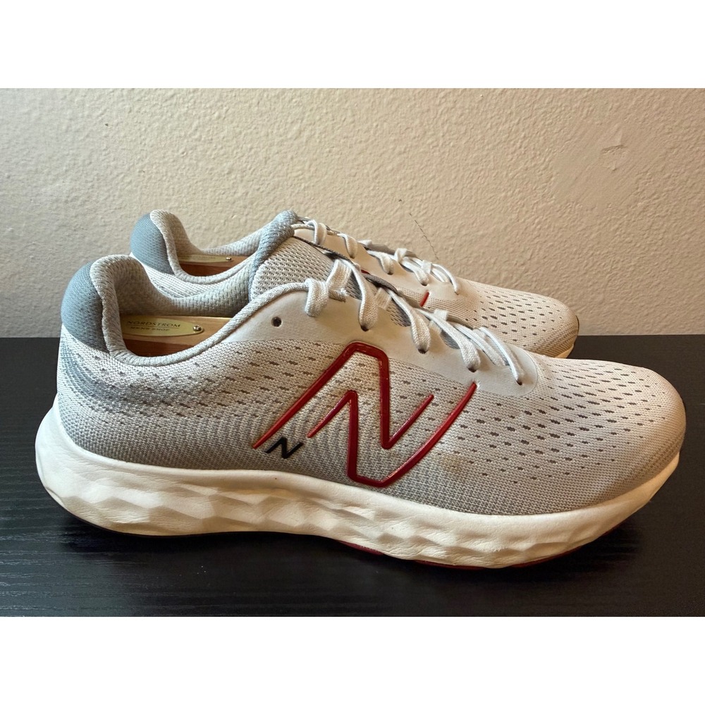 New Balance 520 v8 Mens Size 9.5 Running Shoes Grey Red M520LR8